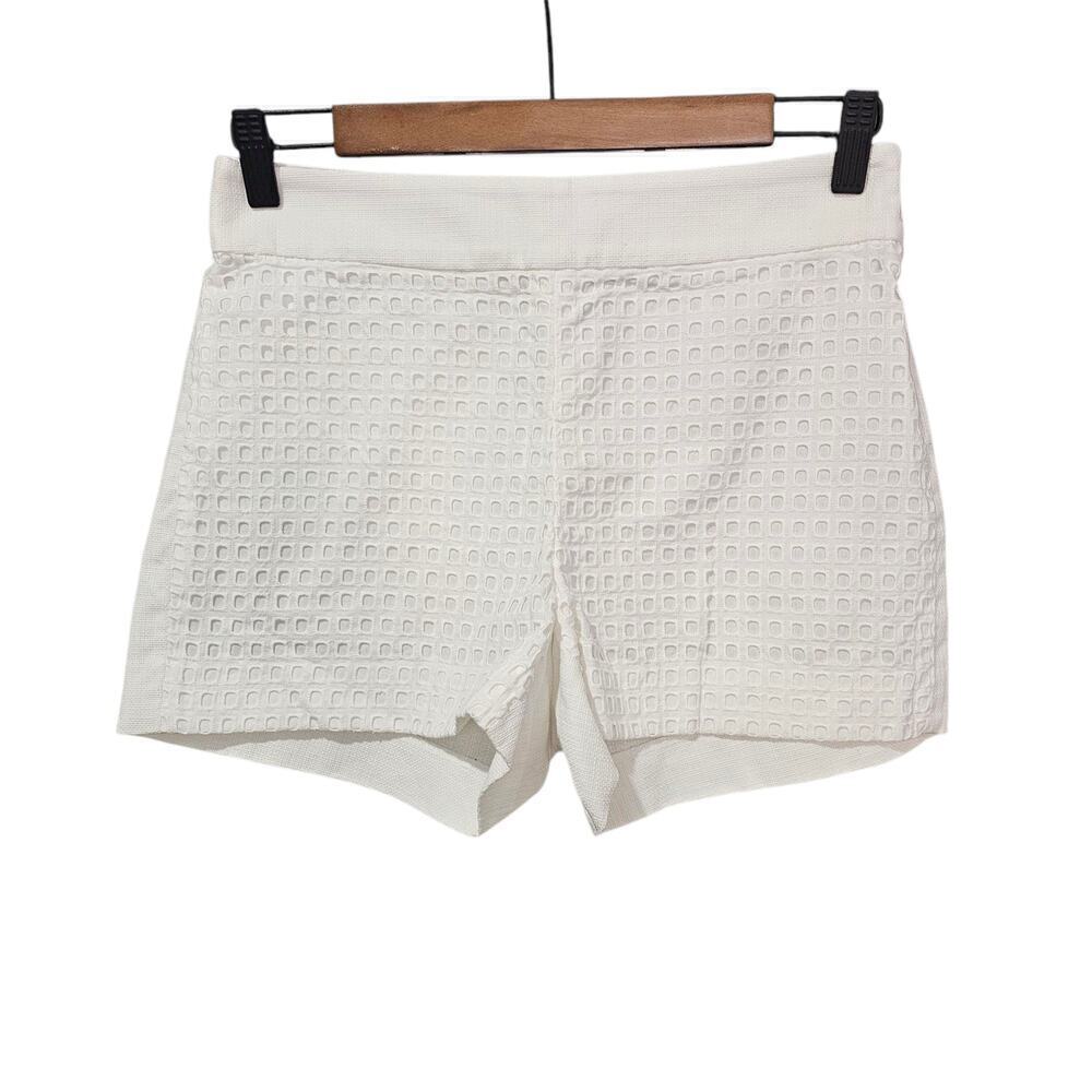J.Crew Eyelet Cotton Shorts White Size 0